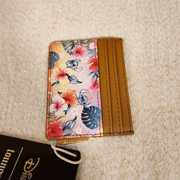 Loungefly Disney Lilo and Stitch Tropical Sunset Floral Cardholder Wallet NEW - Picture 8 of 10